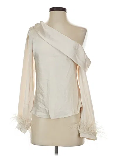 Pre-owned Astr Long Sleeve Blouse In Ivory
