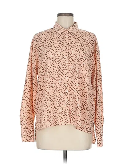 Pre-owned Astr Long Sleeve Blouse In Orange