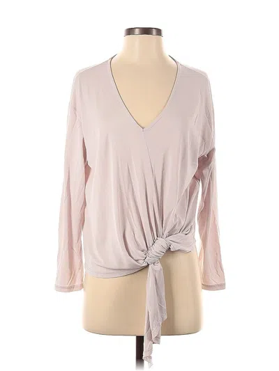 Pre-owned Astr Long Sleeve Blouse In Pink