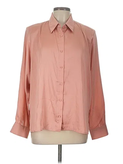 Pre-owned Astr Long Sleeve Blouse In Pink
