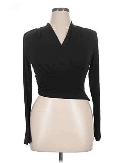 Pre-owned Astr Long Sleeve Top Black Cowl Neck Tops
