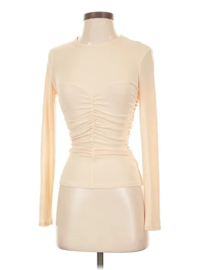 Pre-owned Astr Long Sleeve Top Ivory Turtleneck Tops