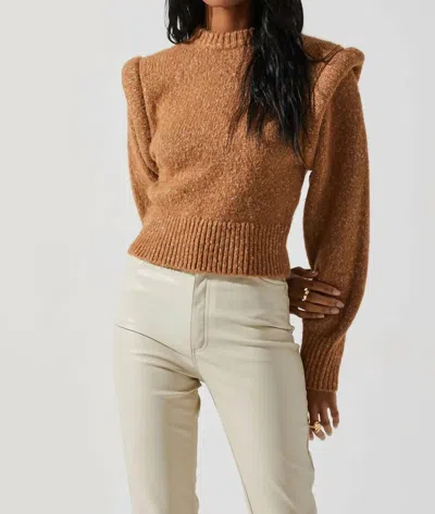 Astr Luciana Sweater In Camel In Brown