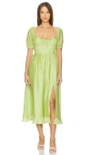 Astr The Label Lunaria Midi Dress In 芹菜色