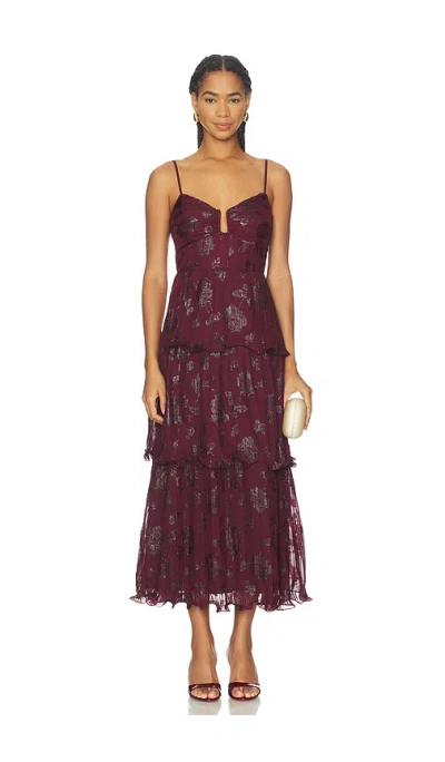 Astr Lupin Dress In Burgundy