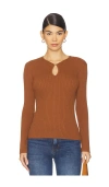 Astr Lynly Sweater In Brown