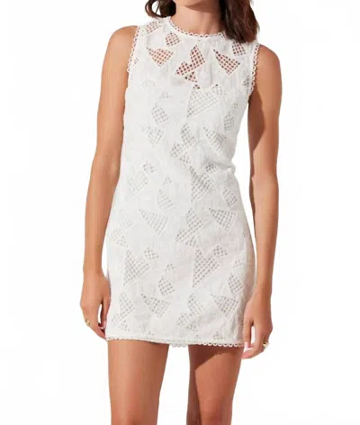 Astr Madge Crochet Lace Mini Dress In White