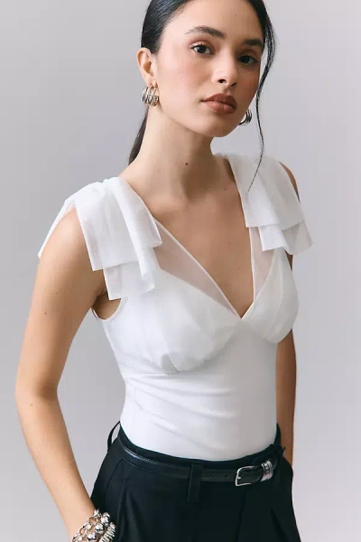 Astr Maelie Bodysuit In White