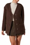 Astr Maidy Coat In Brown In Brown