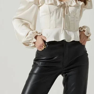 Astr Malia Top In Champagne In Gold