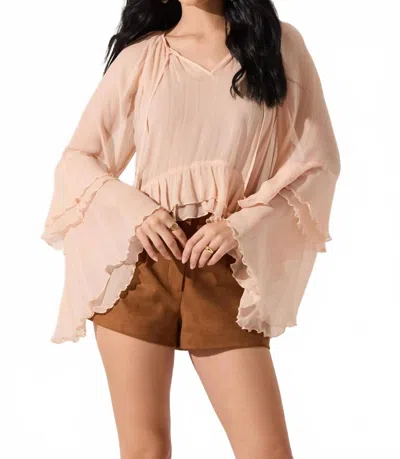 Astr Margaery Top In Peach In Pink