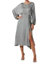 Astr Marin Dolman Sleeve Midi Dress In Sage In Multi