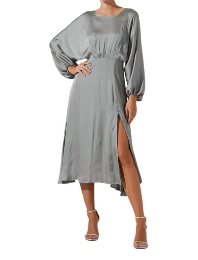 Astr Marin Dolman Sleeve Midi Dress In Sage In Gray