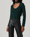 ASTR MARION SWEATER IN GREEN