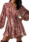 Astr The Label Marisela Long Sleeve Minidress In Brown