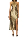Astr The Label Marissa Golden Halter Maxi Dress In Gold