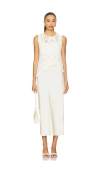 Astr The Label Martina Mixed Media Midi Dress In White