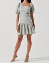 Astr Mayfair Dress In Sage In Multi