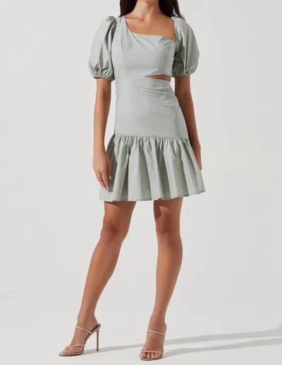 Astr Mayfair Dress In Sage In Multi