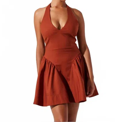 Astr Meana Dress In Brown