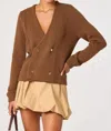 Astr Merritt V-neck Cardigan In Brown In Brown