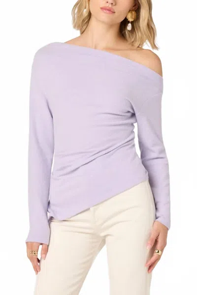 Astr Miah Off-the-shoulder Top In Lilac In Purple