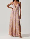 Astr Minari Dress In Purple Lime Floral In Multi