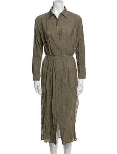 Pre-owned Astr Midi Length Dress In Green