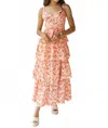 Astr Midsummer Dress In Pink Multi In Multi