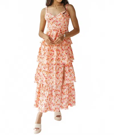 Astr Midsummer Dress In Pink Multi