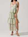 Astr Midsummer Maxi Dress In Light Mint Multi Floral In Multi