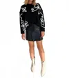 Astr Mikita Faux Leather Pleated Skirt In Black In Black