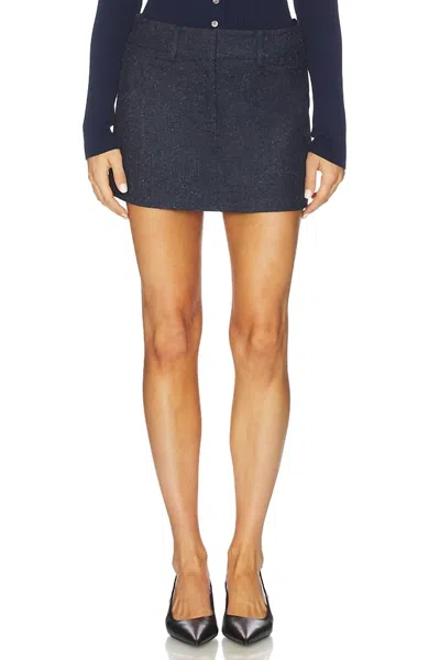 Astr Milani Mini Skirt In Denim Blue