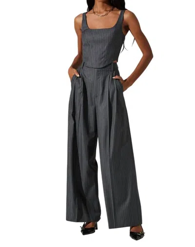 Astr Milani Pants In Fossil Grey In Multi