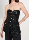 Astr Milani Top In Black Sequin In Multi
