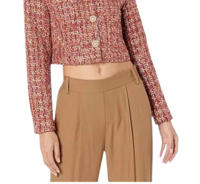 Astr Milena Jacket In Orange/brown In Multi