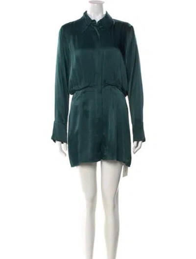 Pre-owned Astr Mini Dress In Green