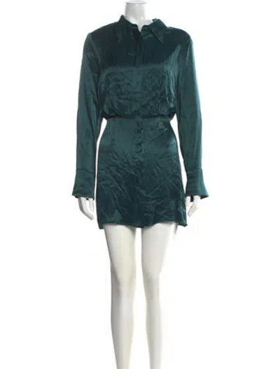 Pre-owned Astr Mini Dress In Green
