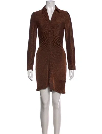 Pre-owned Astr Mini Dress W/ Tags In Brown/metallic