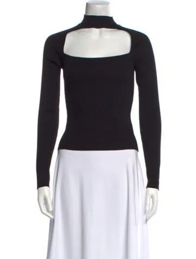 Pre-owned Astr Mock Neck Sweater In Black