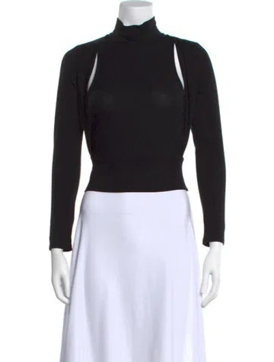 Pre-owned Astr Mock Neck Sweater In Black