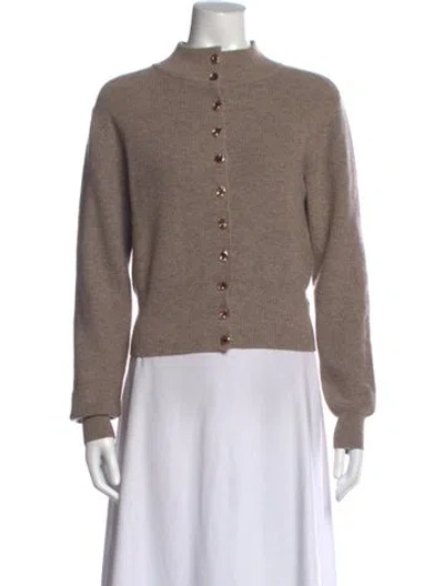 Pre-owned Astr Mock Neck Sweater In Brown