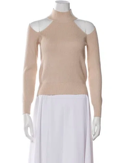 Pre-owned Astr Mock Neck Sweater In Neutral