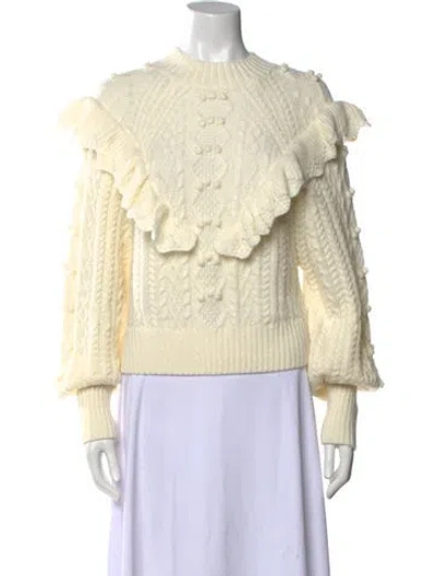 Pre-owned Astr Mock Neck Sweater In Neutral