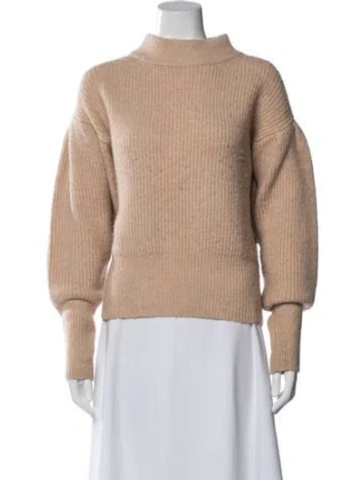 Pre-owned Astr Mock Neck Sweater In Neutral
