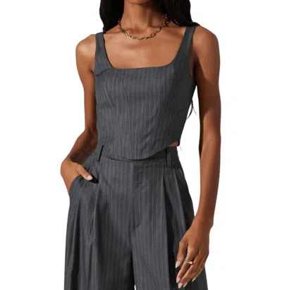 Astr Nivia Corset Top In Grey