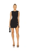 Astr The Label Nixie Button Detail Shift Minidress In Black