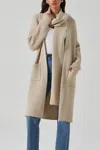 Astr The Label Noemi Scarf Longline Cardigan In Beige