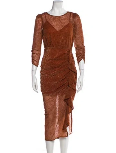 Pre-owned Astr Nylon Long Dress In Orange