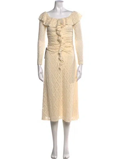 Pre-owned Astr Nylon Midi Length Dress W/ Tags In Neutral